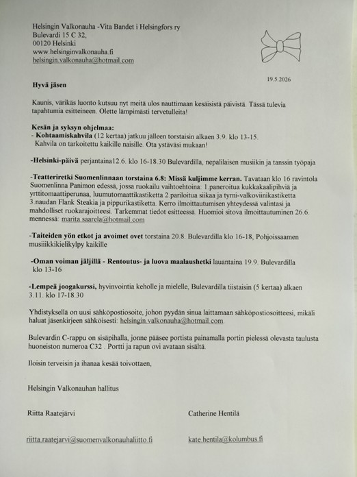 Helsingin VN jaesenkirje 19.5.2026
